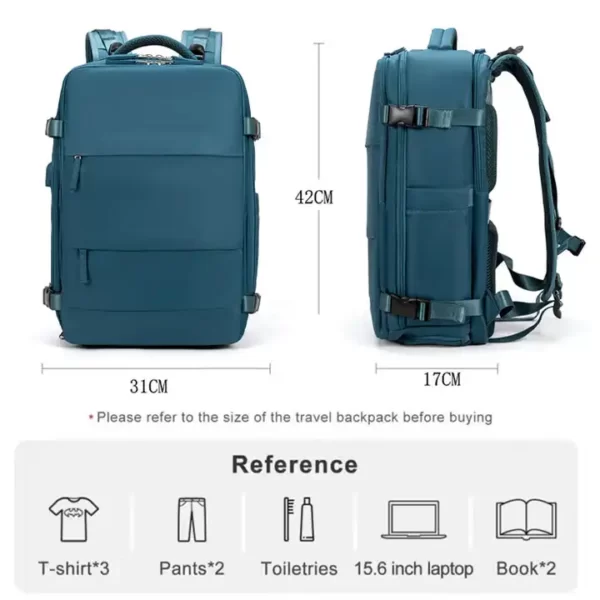 Hand Bag for Ryanair Cabin Luggage Waterproof Backpack USB port Under Seat Luggage Air plane Travel Bag Weekender Casual Daypack - Image 6